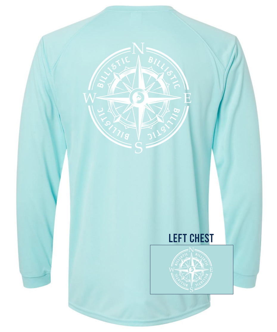 Performance Long Sleeve - Compass with white ink